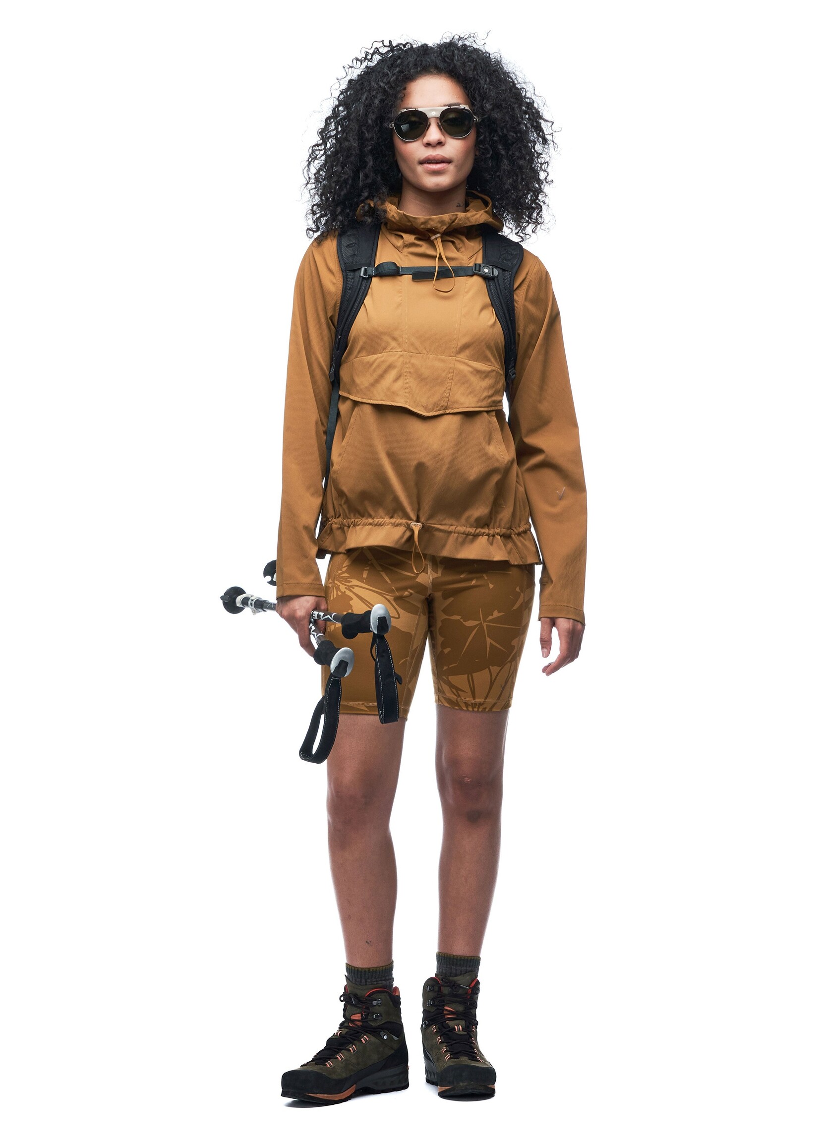 INDYEVA Short 8'' style vélo Bronze Botanical Print-SENDERO