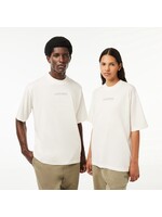 LACOSTE UNISEX LOOSE FIT WHITE TEE