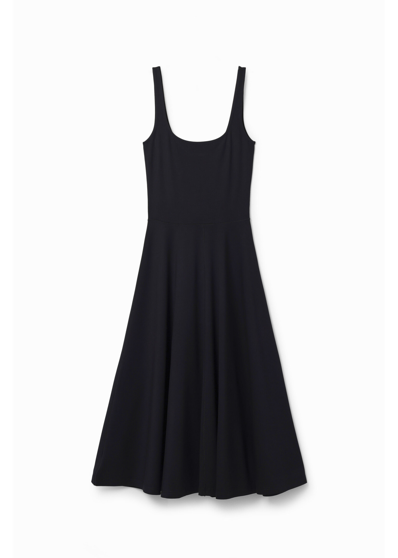 DESIGUAL Robe midi unie à bretelles-NOIR