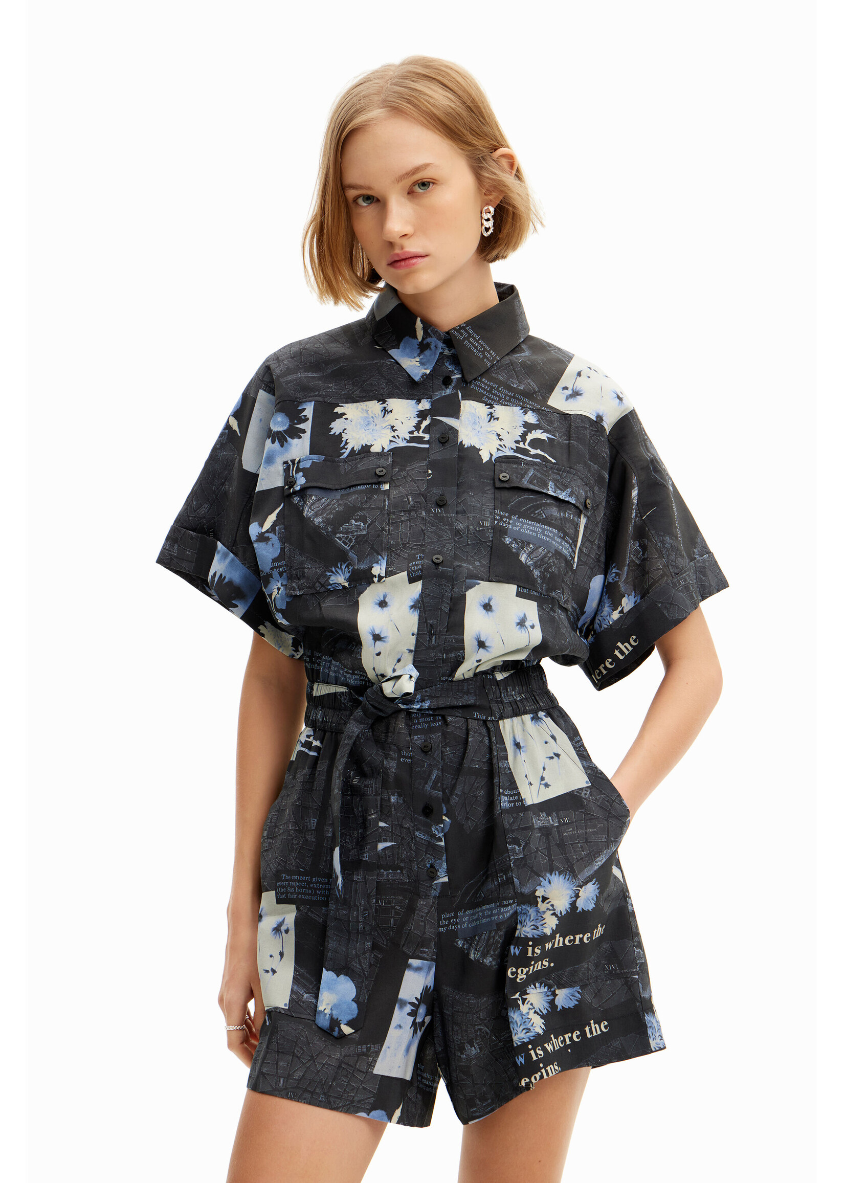 DESIGUAL Map playsuit