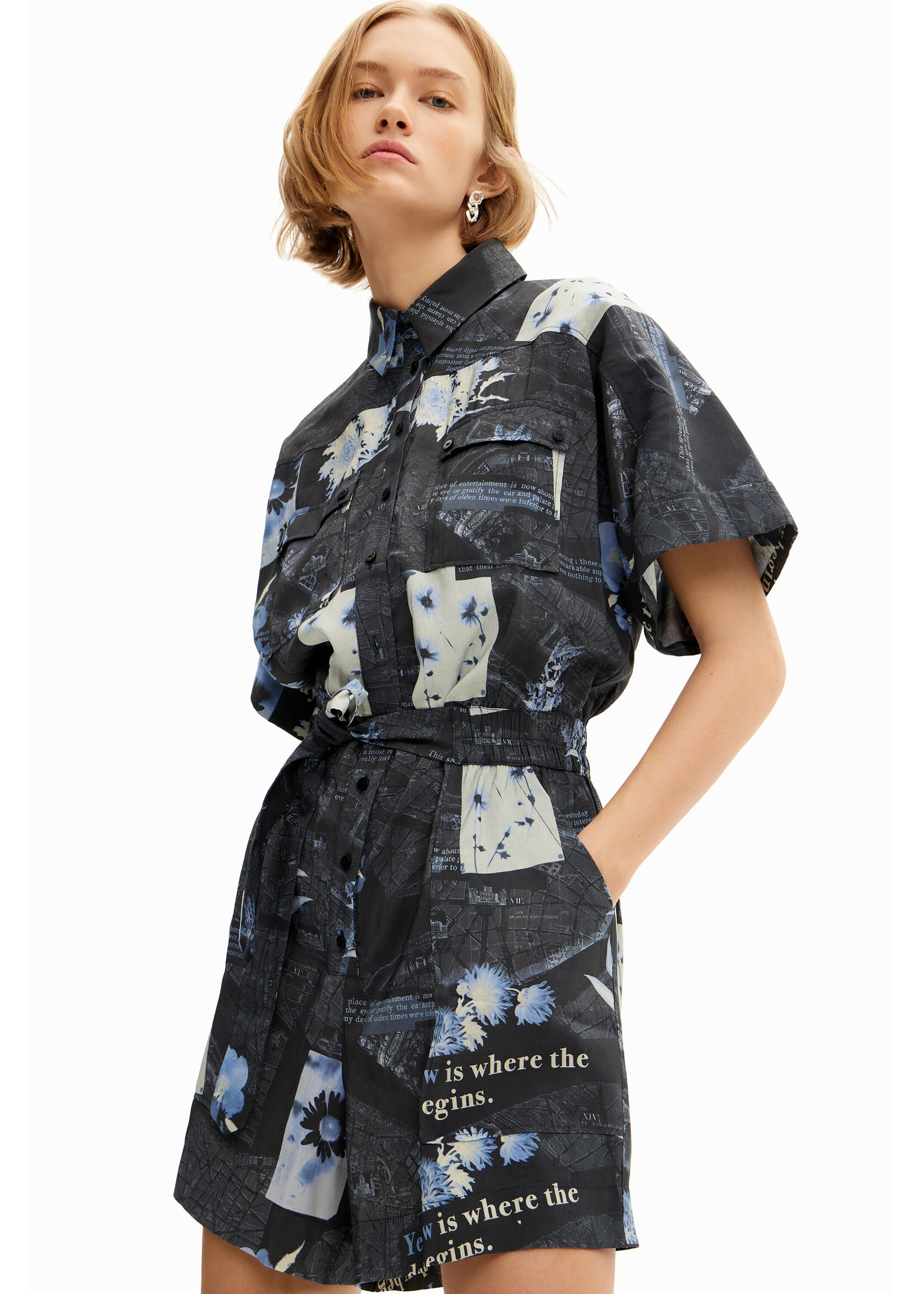 DESIGUAL Map playsuit