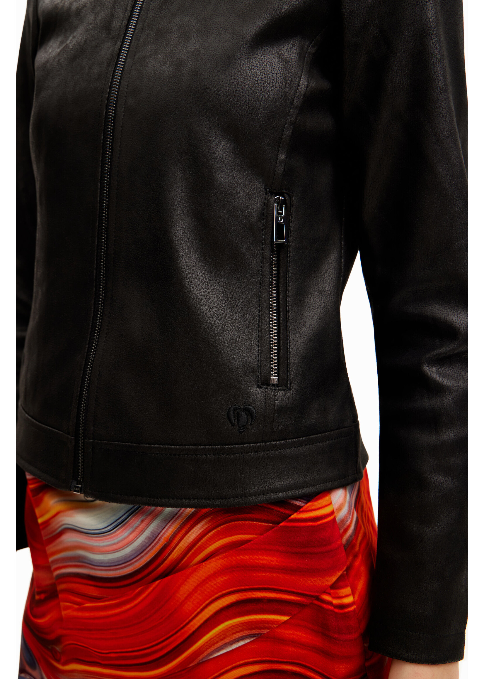 DESIGUAL Blouson biker ajusté-NOIR