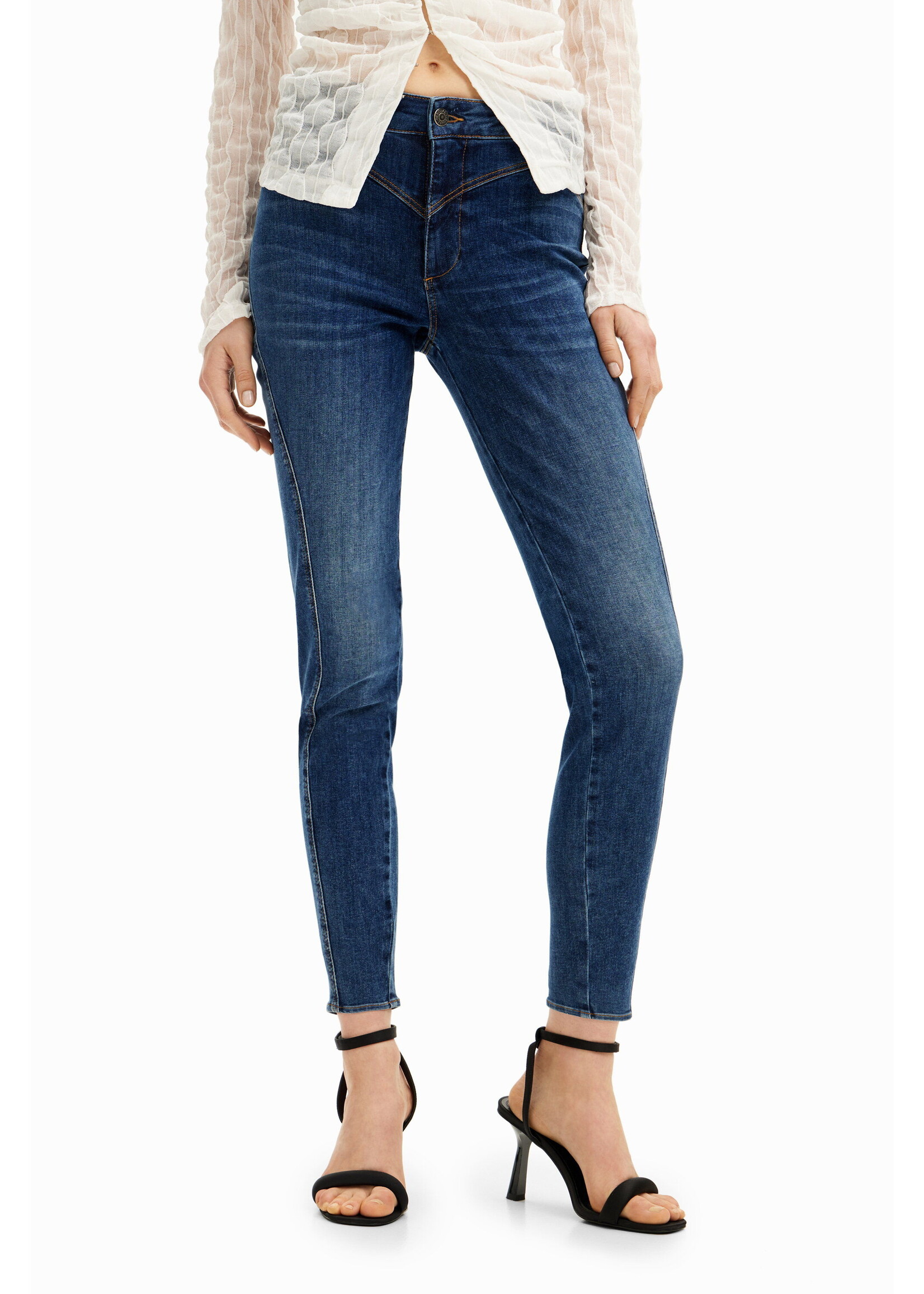 DESIGUAL Jean skinny push-up-BLEU