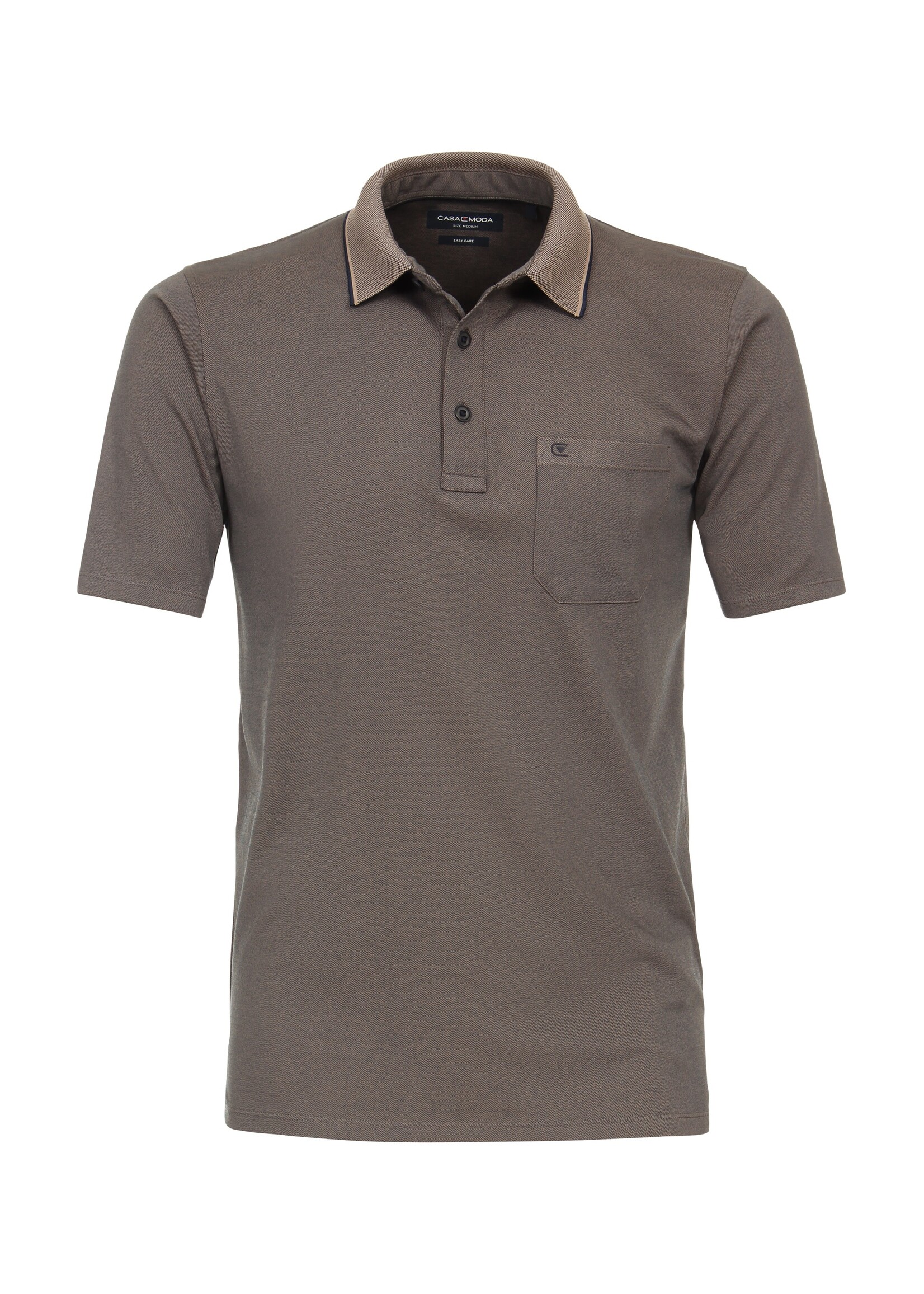 CASA MODA Polo MC avec poche appliquée-Tiger eye