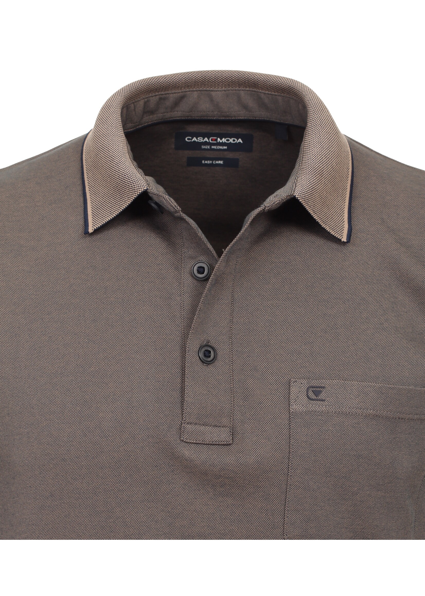 CASA MODA Polo MC avec poche appliquée-Tiger eye