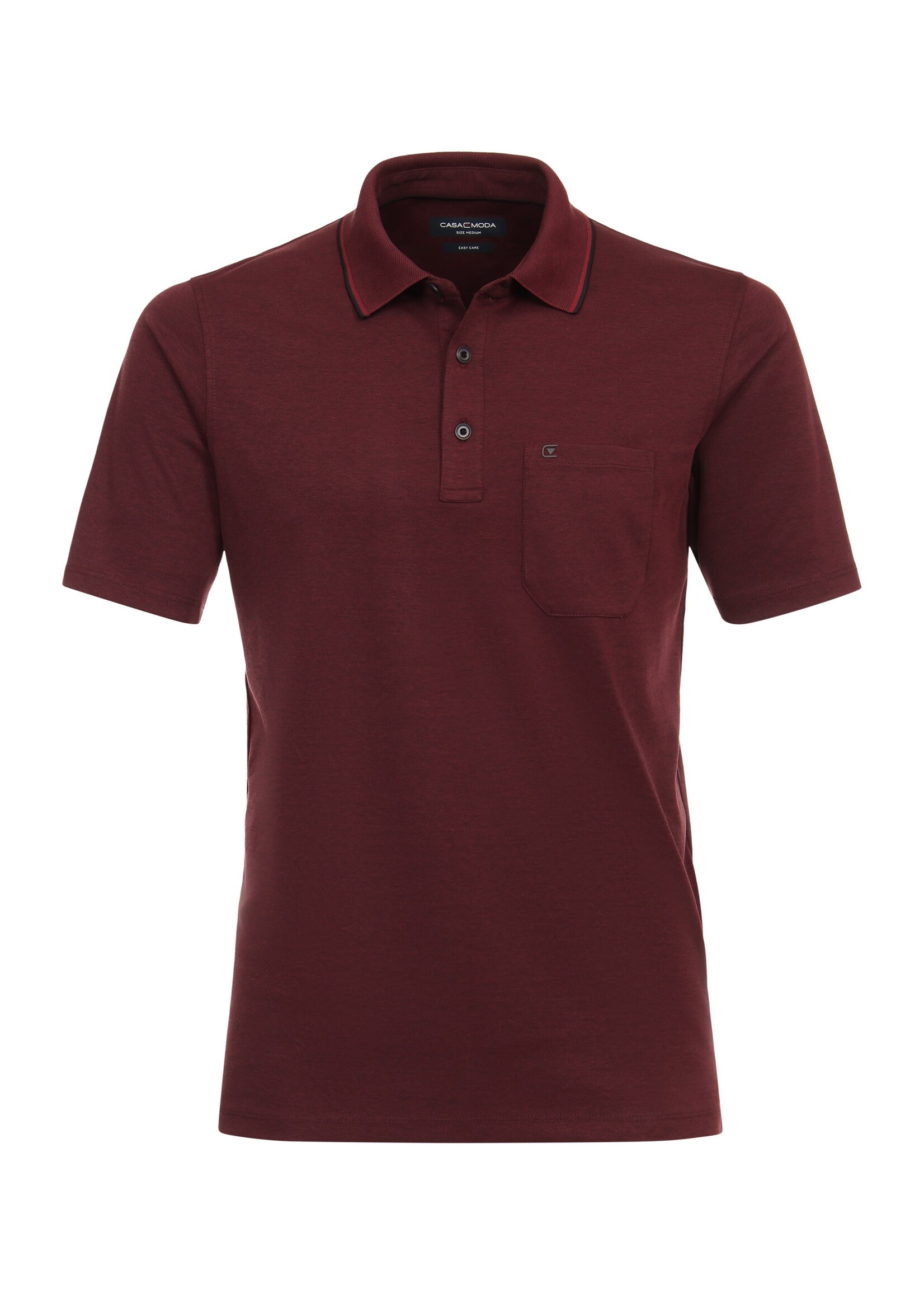 CASA MODA Polo MC avec poche appliquée-Merlot