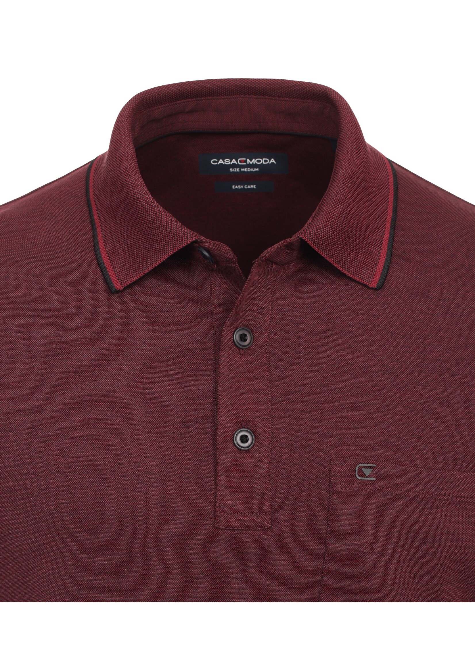 CASA MODA Polo MC avec poche appliquée-Merlot