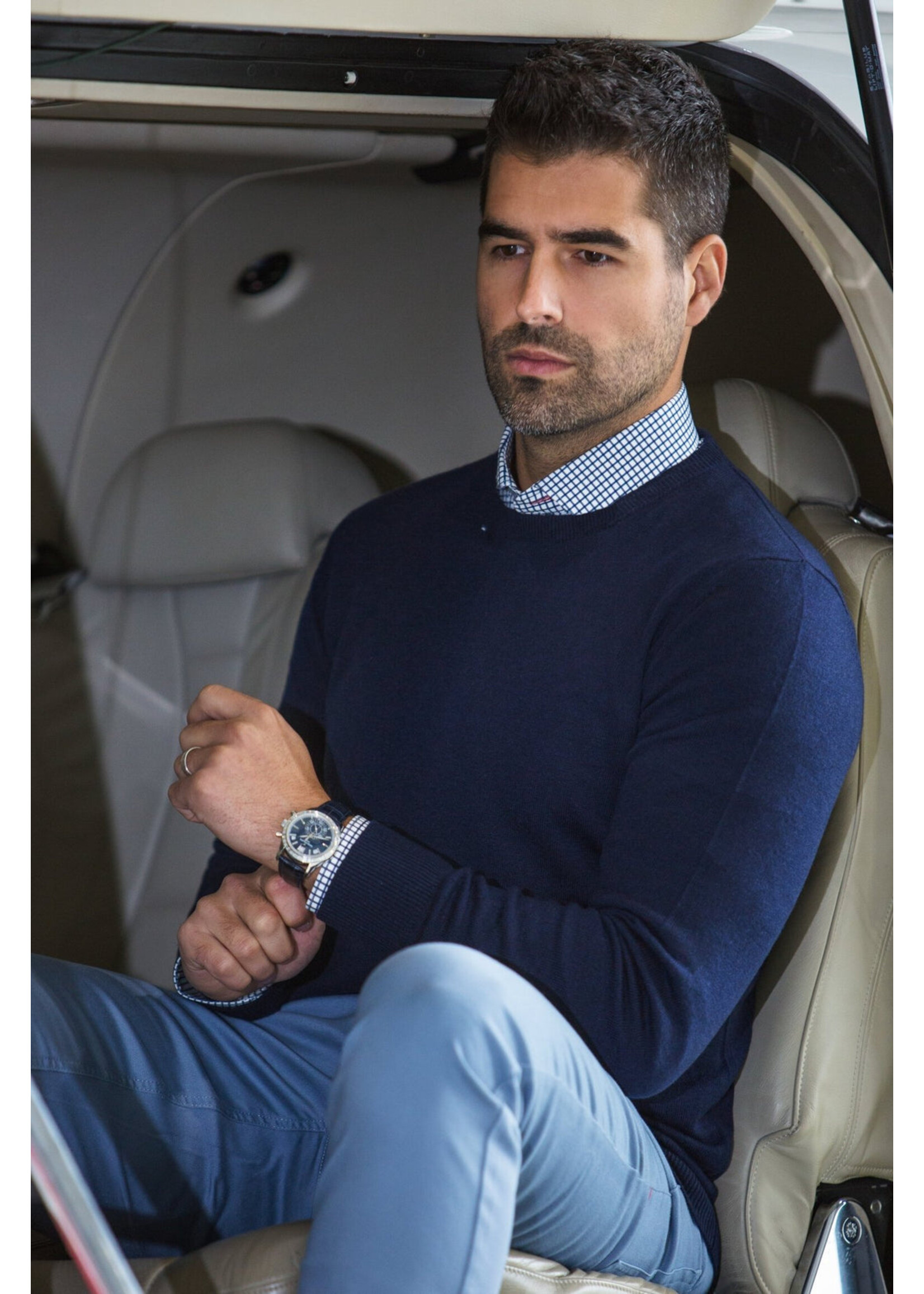 AU NOIR MERINO WOOL SWEATER | MARINI, Navy