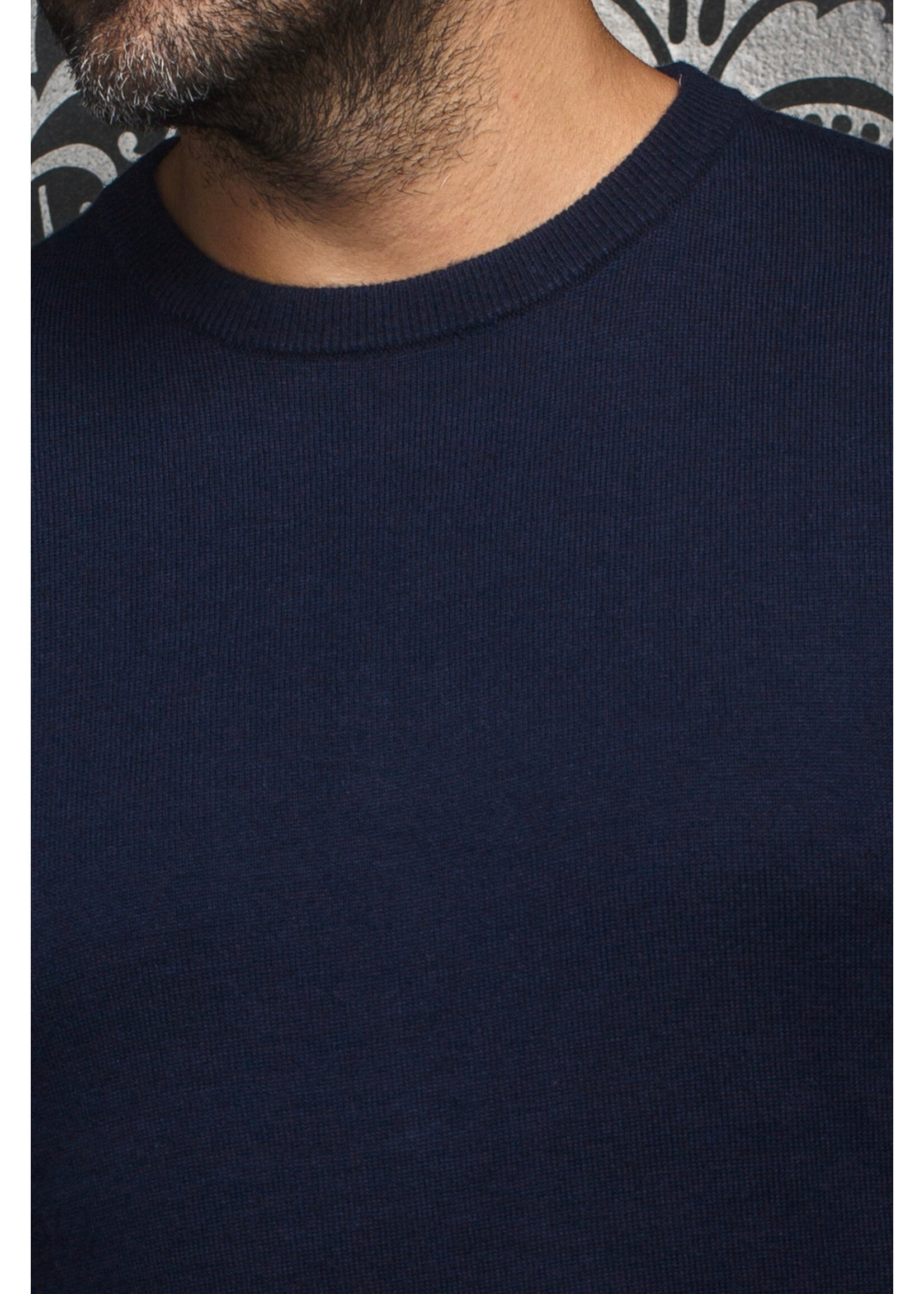 AU NOIR MERINO WOOL SWEATER | MARINI, Navy