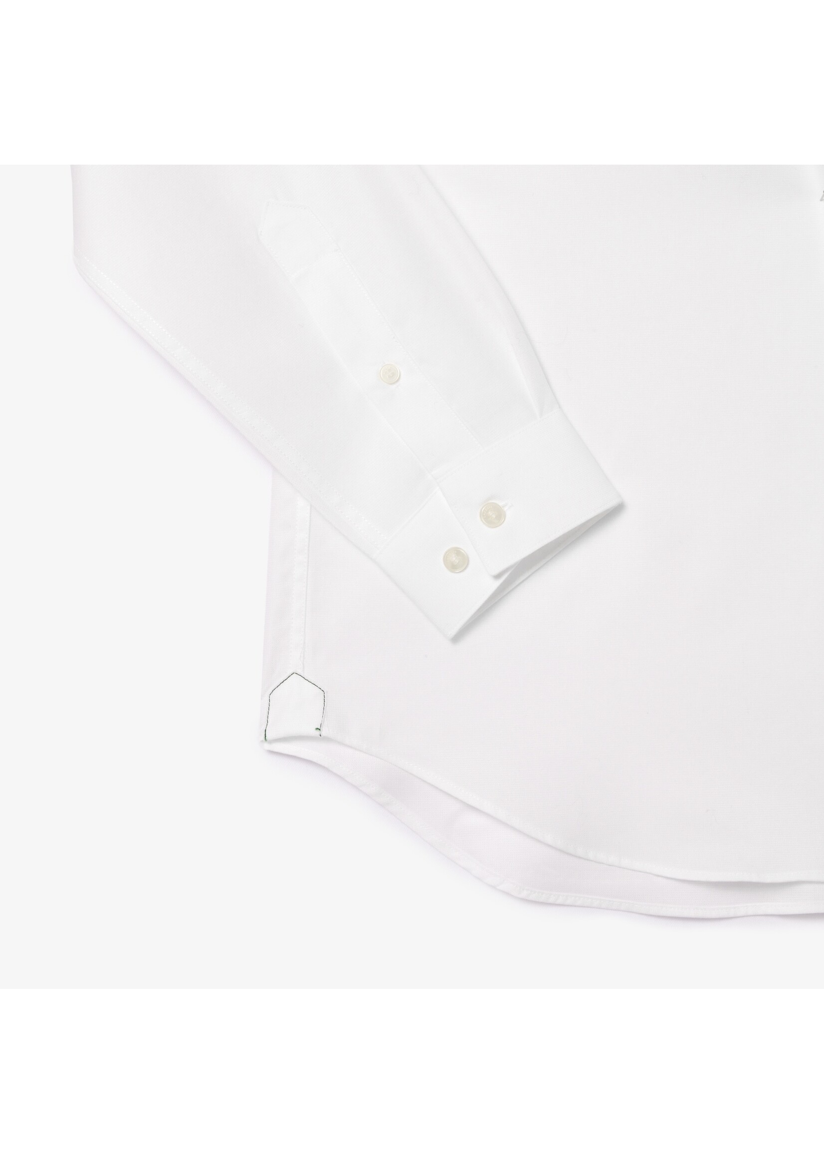LACOSTE Chemise regular fit unie en coton premium pour homme-BLANC