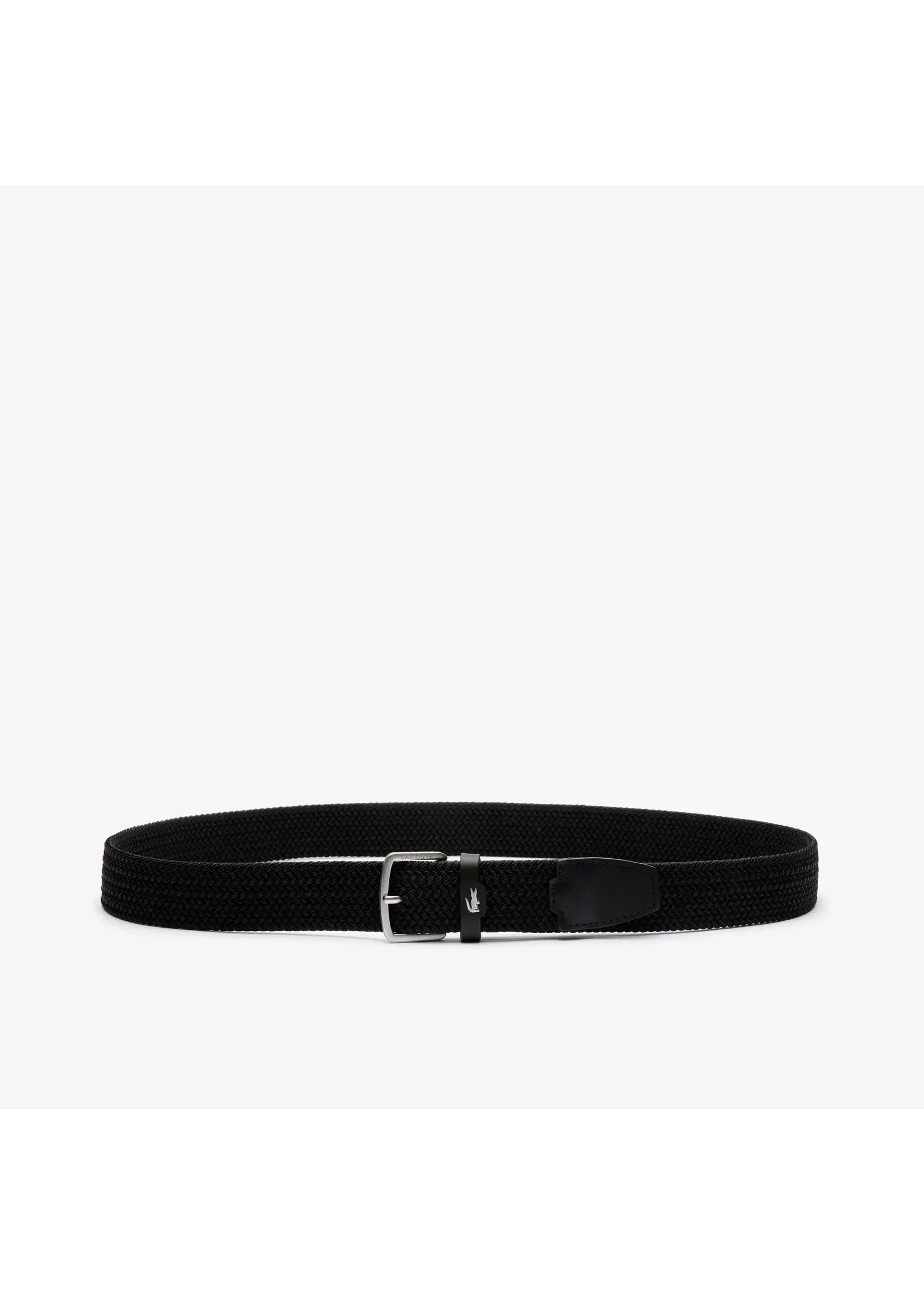 LACOSTE Ceinture tressee avec sangle elastique Noir Lacroix espace boutique inc