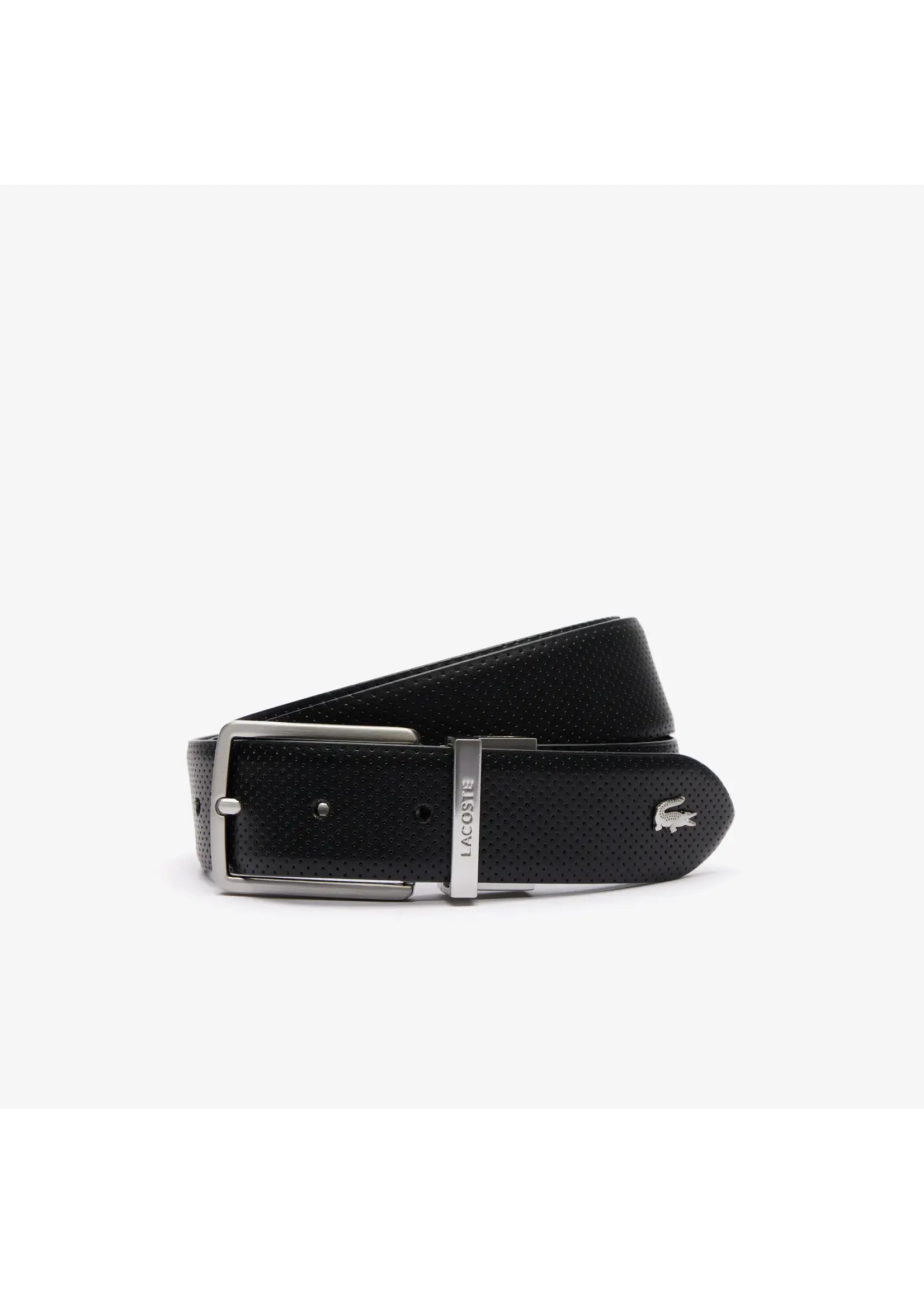 LACOSTE Ceinture réversible en cuir  LACOSTE effet texturé
