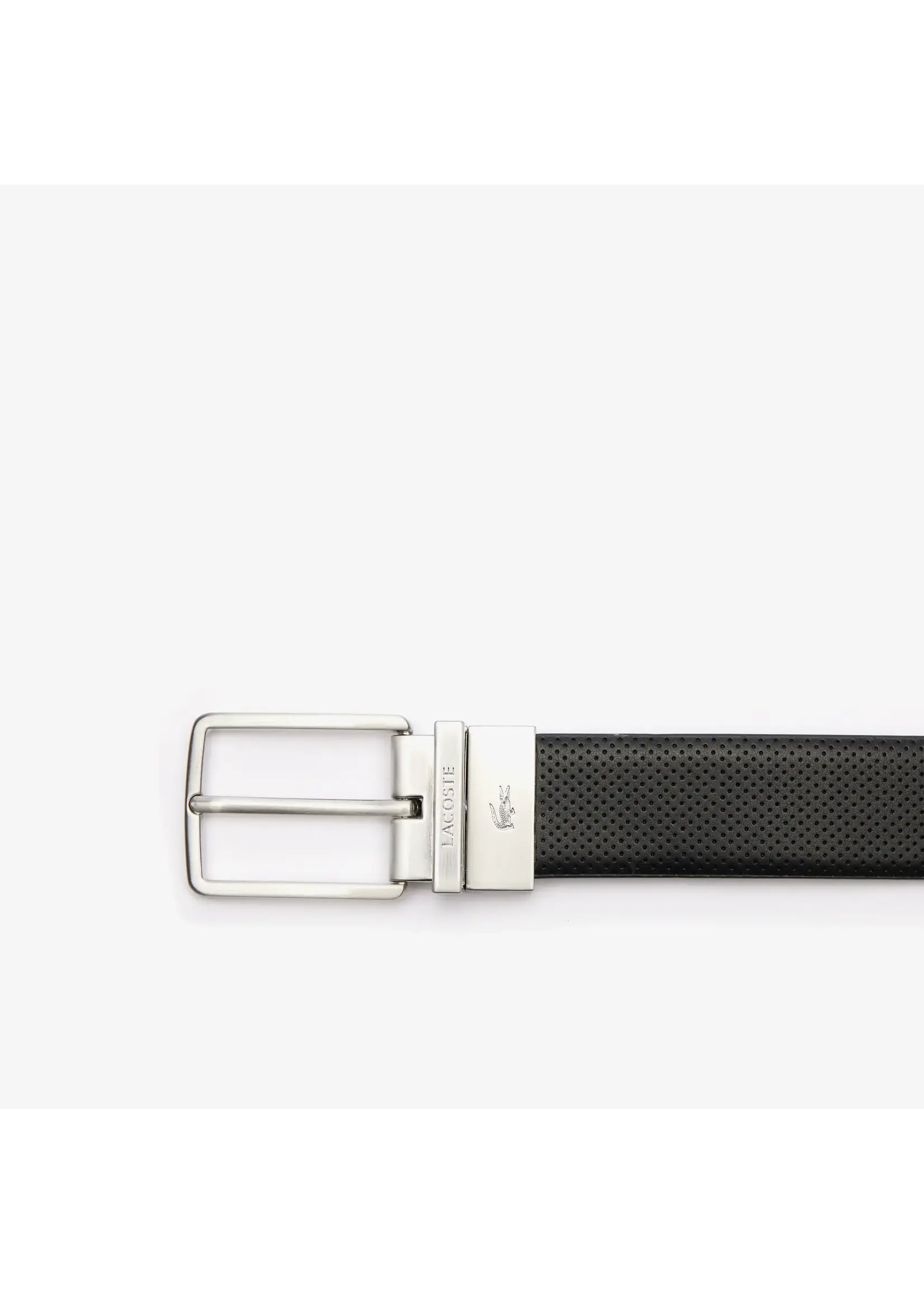 LACOSTE Ceinture réversible en cuir  LACOSTE effet texturé