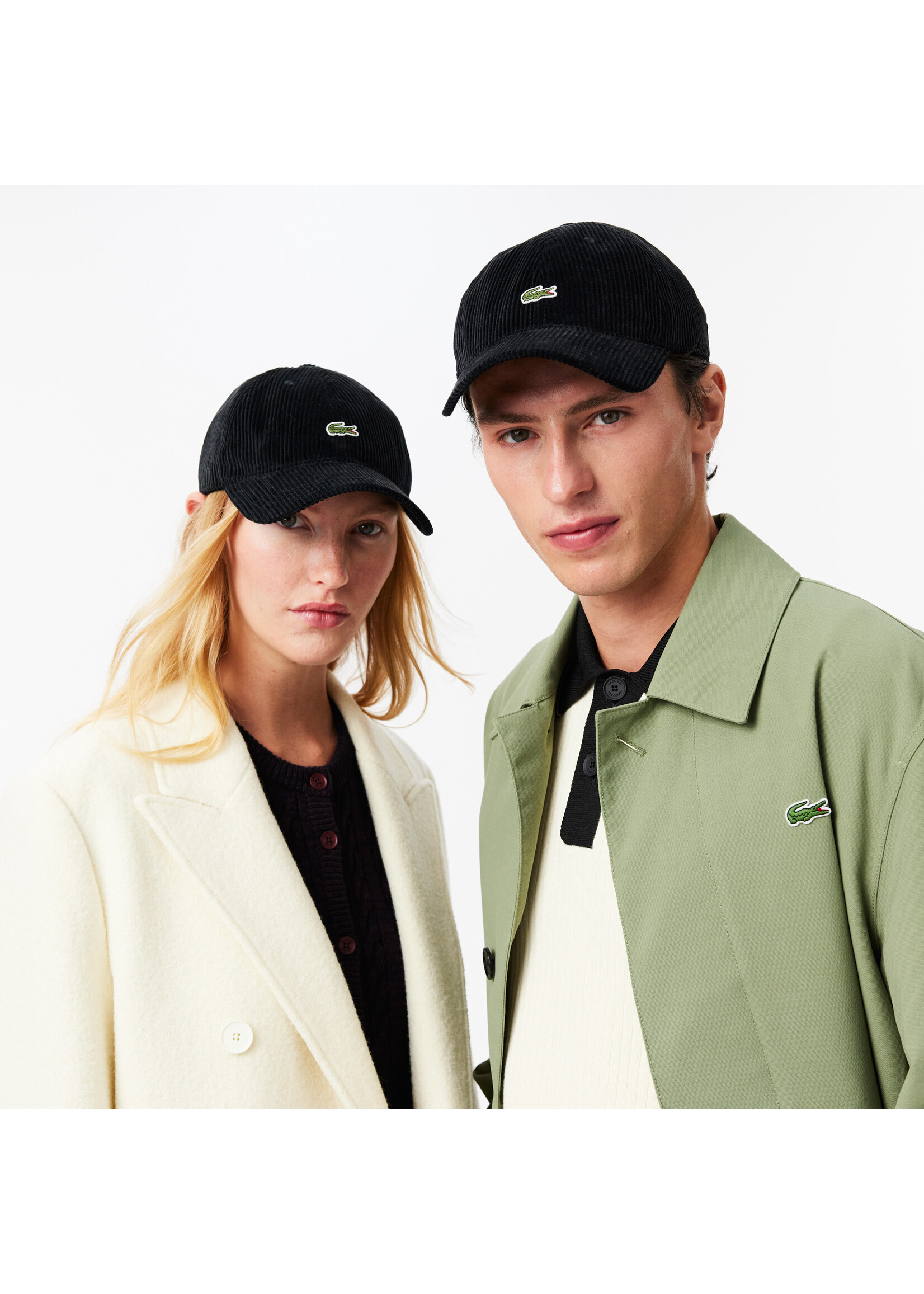 LACOSTE Casquette en velours côtelé -NOIR