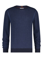 A FISH NAMED FRED Chandail col rond en mélange de coton et laine pour homme-Marine