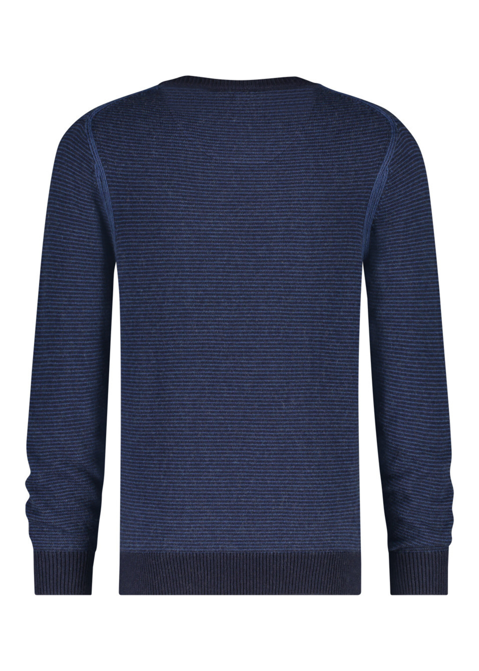 A FISH NAMED FRED Chandail col rond en mélange de coton et laine pour homme-Marine