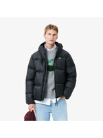 LACOSTE Doudoune courte à capuche déperlante pour homme-NOIR