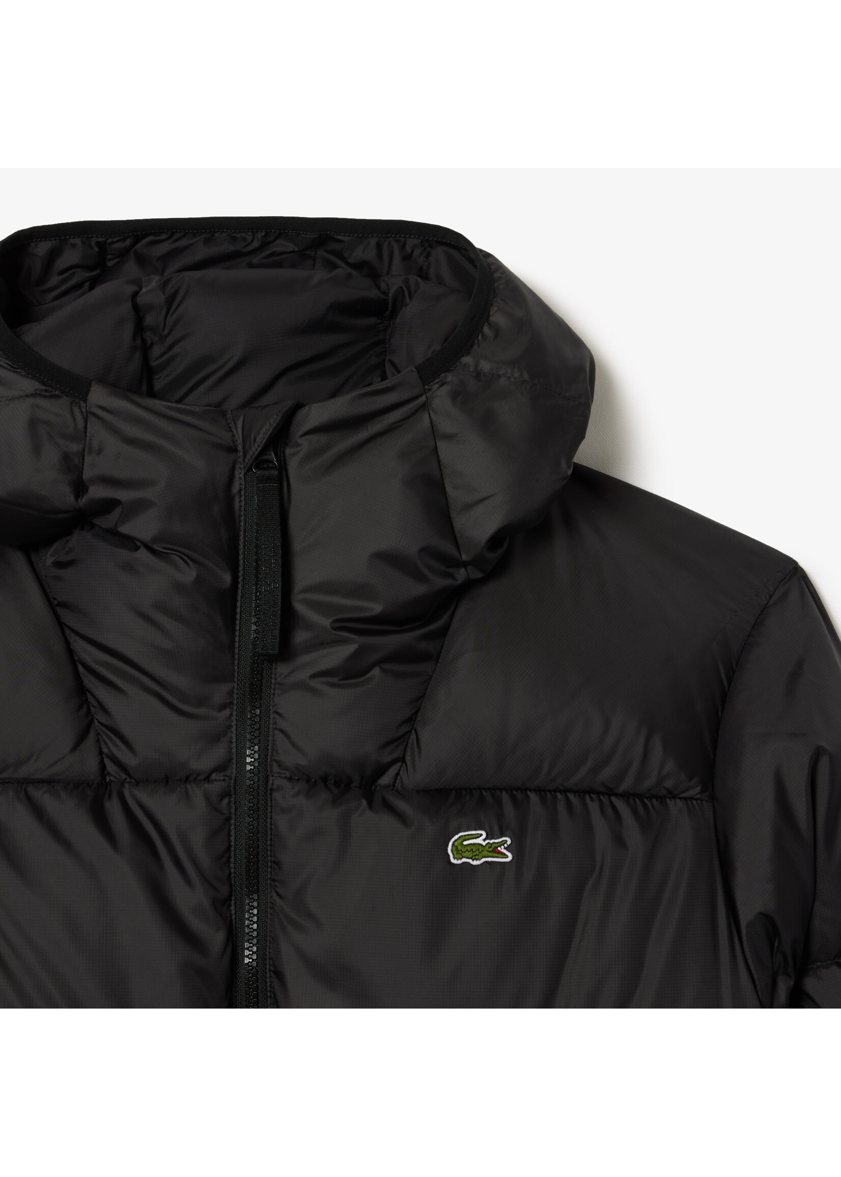 LACOSTE Short Water Repellent Hooded Puffed Jacket