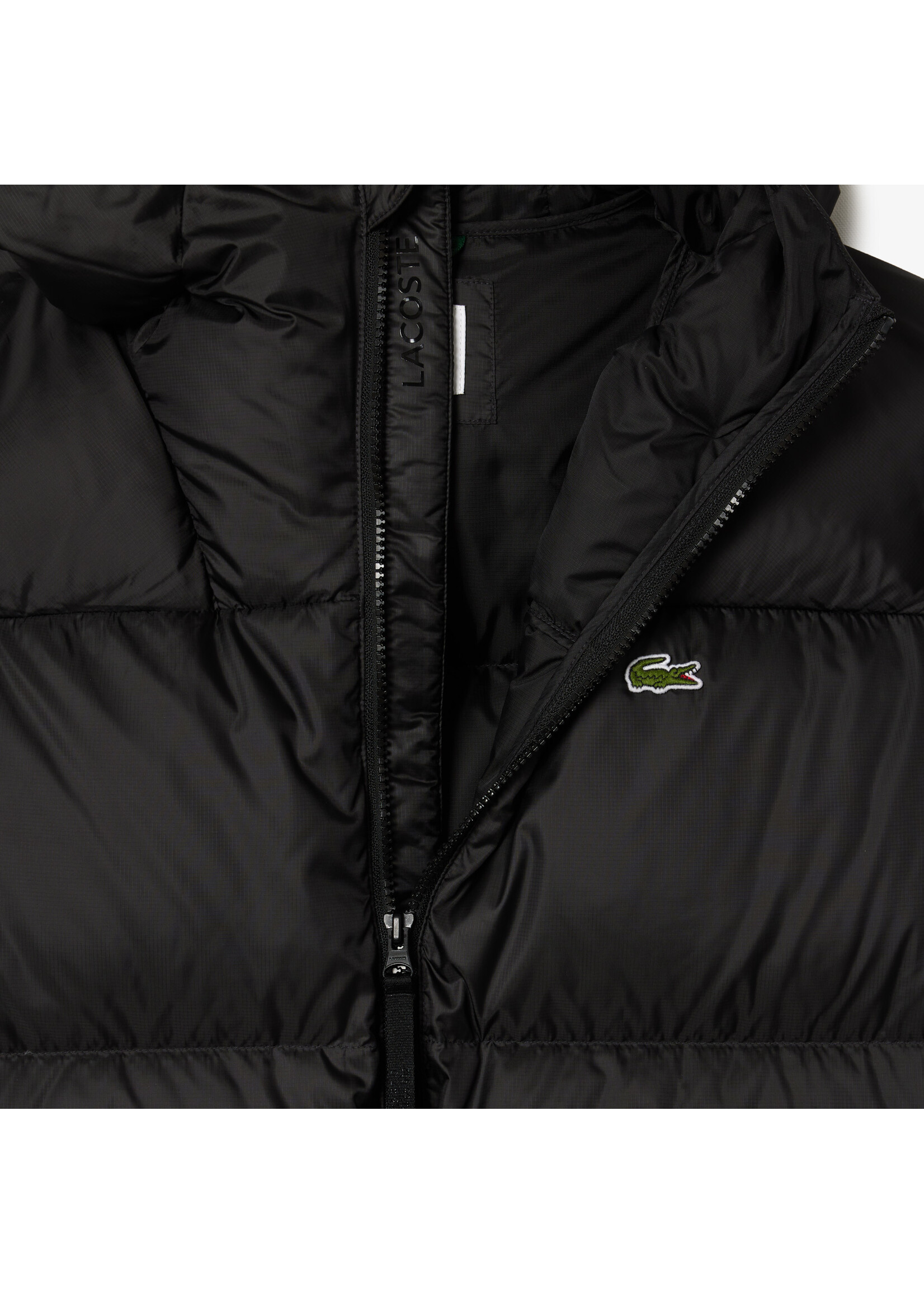 LACOSTE Short Water Repellent Hooded Puffed Jacket