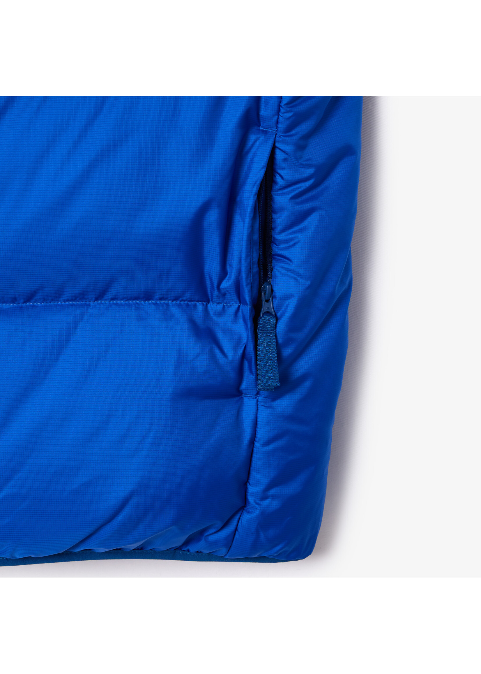 LACOSTE Veste matelassée en duvet à capuche pour homme-BLEU