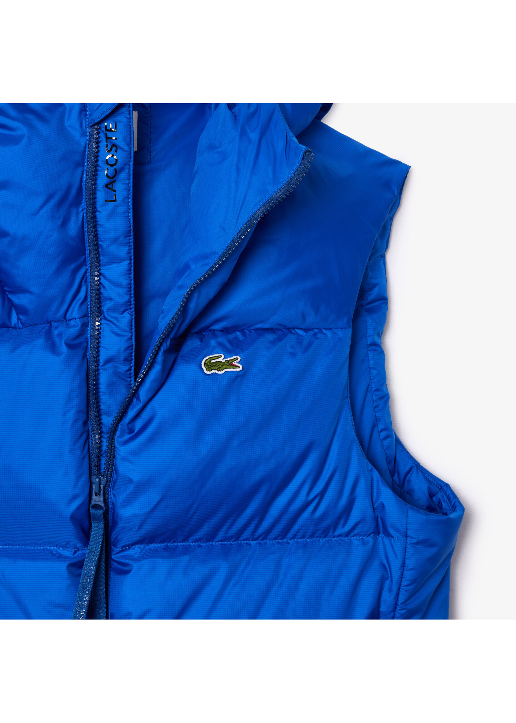 LACOSTE Veste matelassée en duvet à capuche pour homme-BLEU