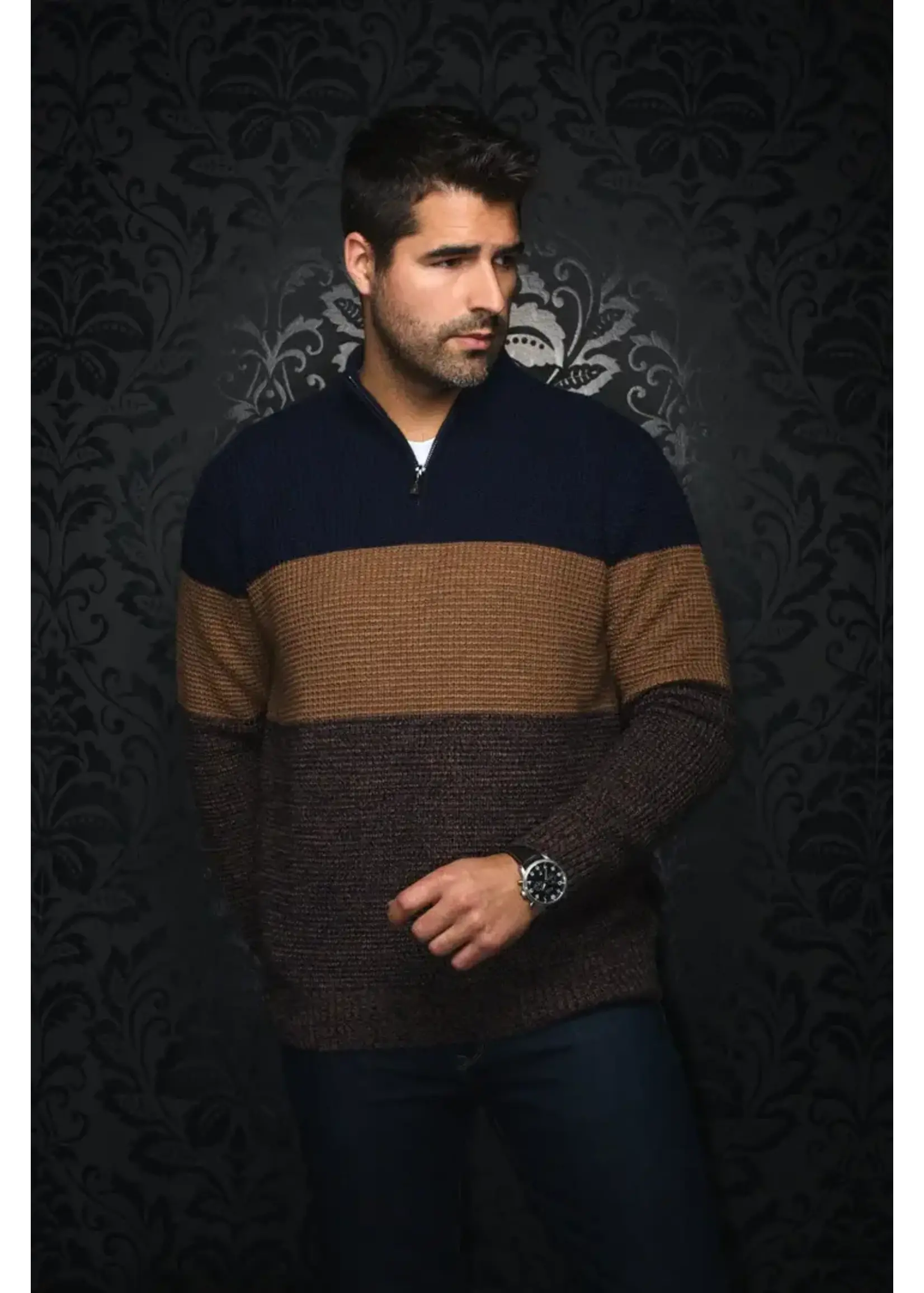 AU NOIR SWEATER IN WOOL MERINOS | DALVIK, Tobacco