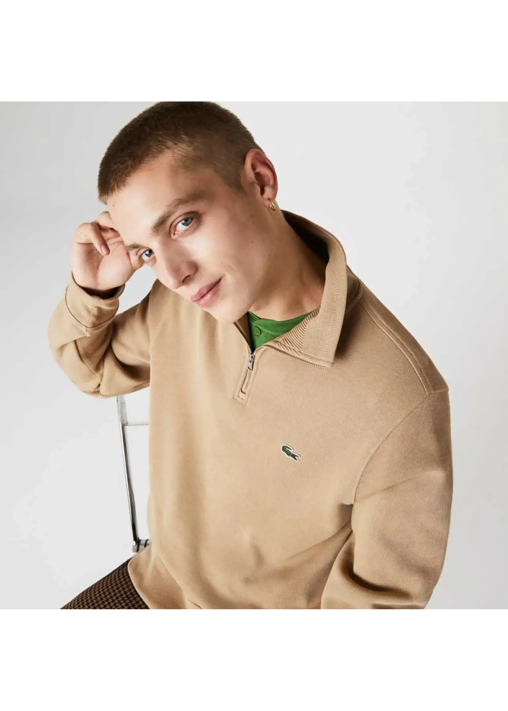 LACOSTE Chandail Lacoste ML en coton avec fermeture-éclair 1/4-VIENNOIS
