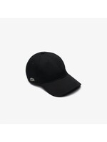 LACOSTE Casquette unisexe en twill de coton biologique- Noir- Taille unique