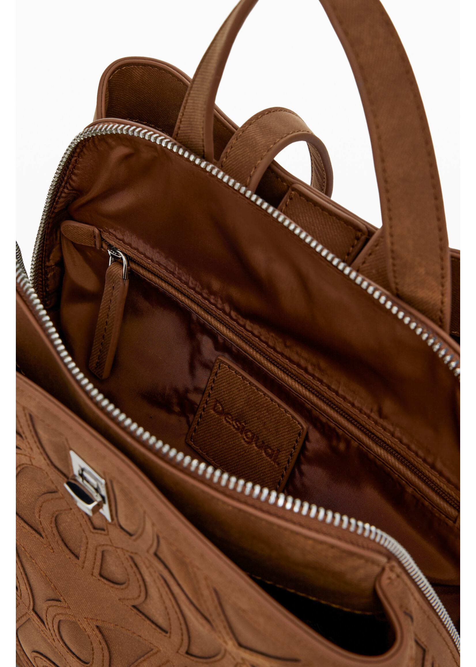 DESIGUAL Mini sac à dos en relief-Brun