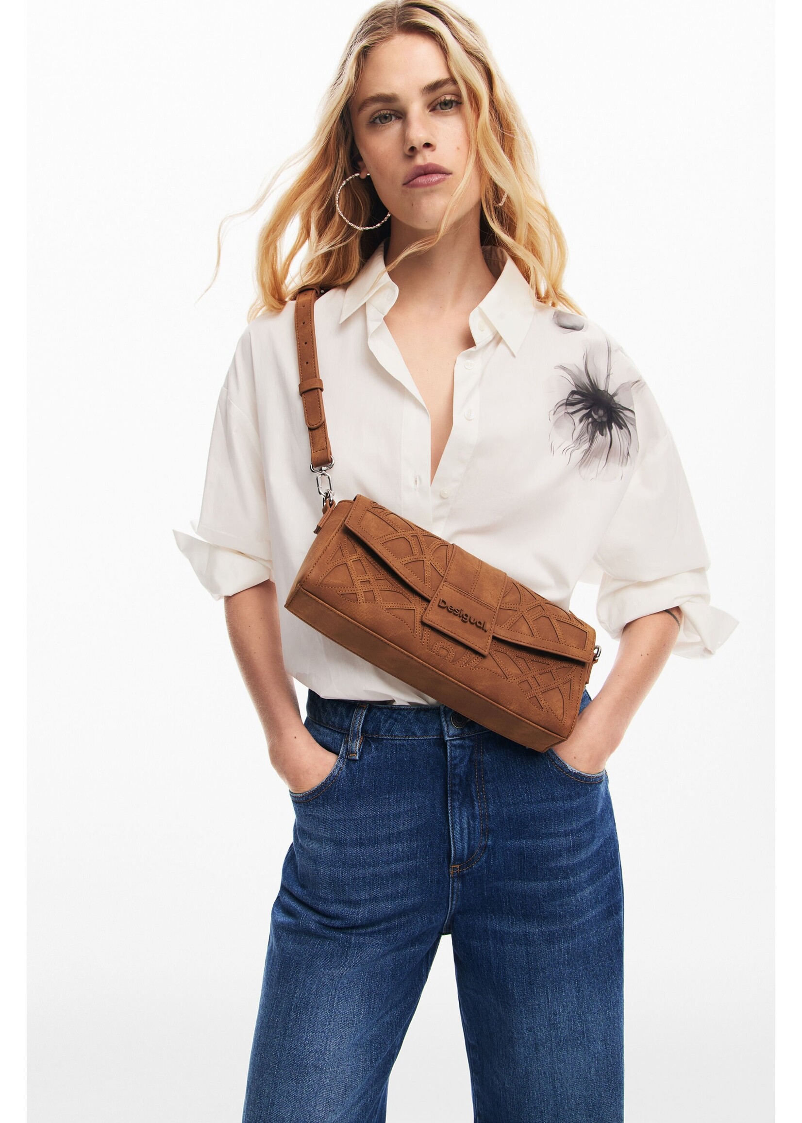 DESIGUAL Bag with geometric embossing