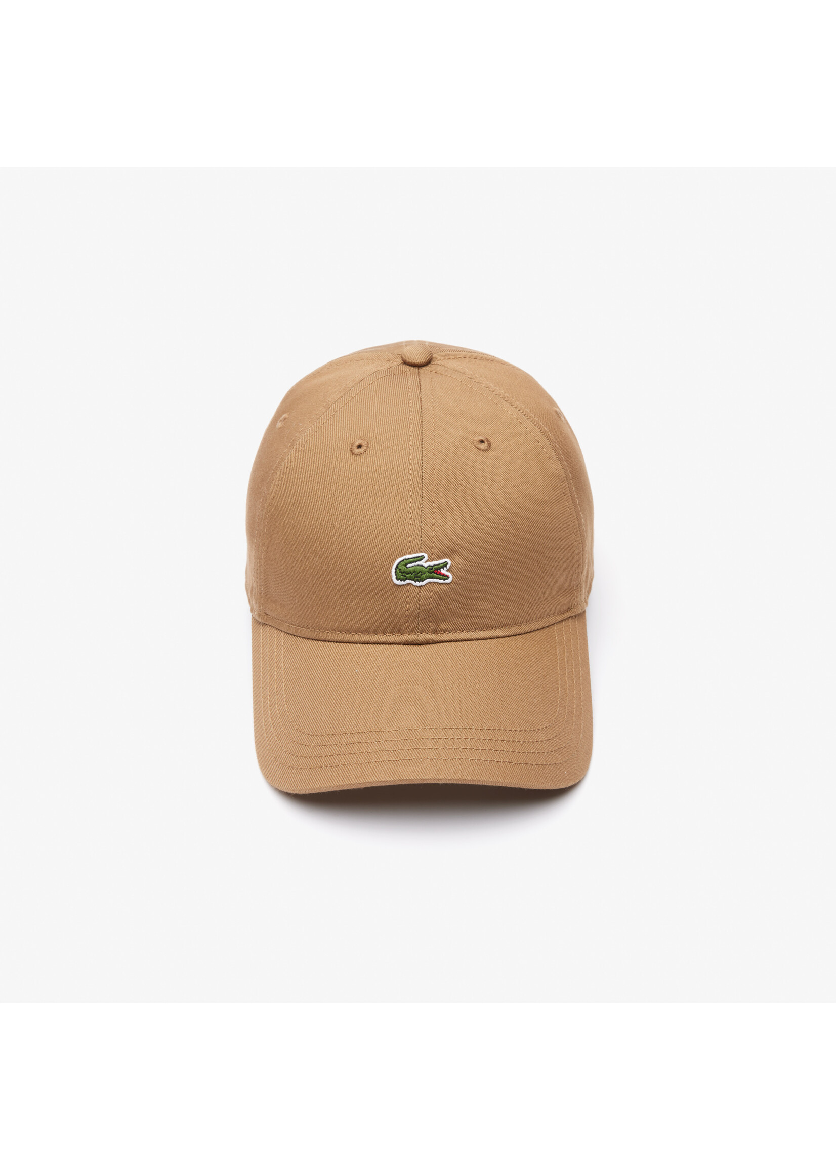 LACOSTE Casquette unisexe unie Lacoste en twill de coton biologique-COOKIE