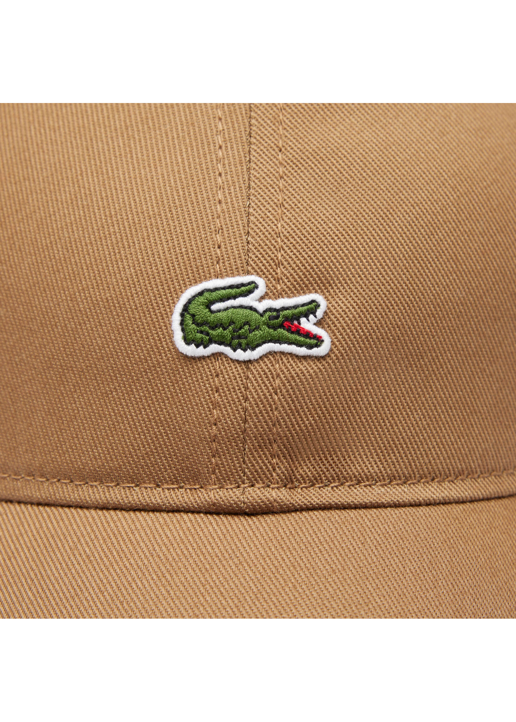 LACOSTE Casquette unisexe unie Lacoste en twill de coton biologique-COOKIE