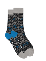 AU NOIR Chaussettes colorées en coton (paire) pour homme-Noir-Royal