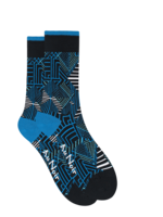 AU NOIR Chaussettes colorées en coton (paire) pour homme-Bleu