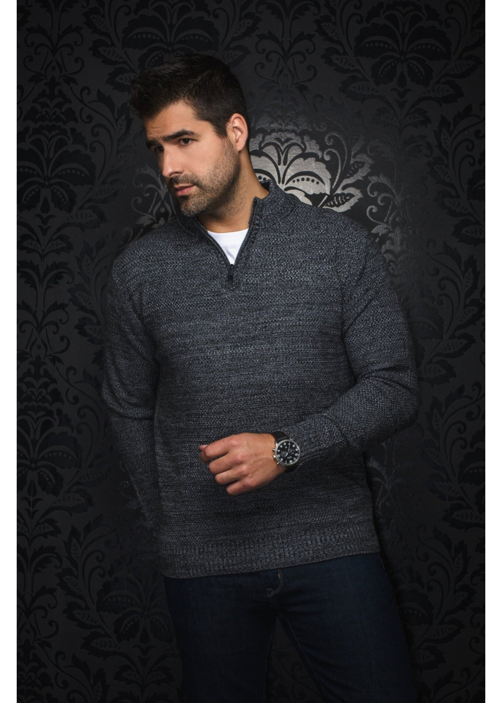 AU NOIR CHANDAIL IN WOOL MERINOS | VOGAR, grey