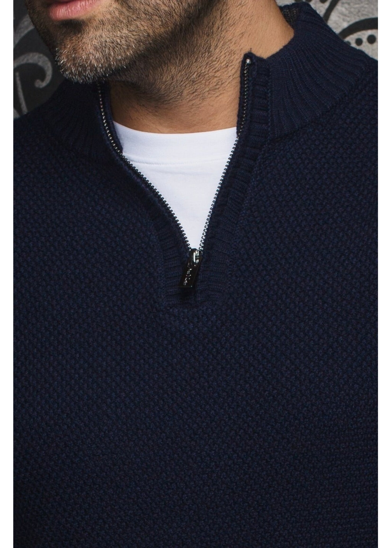AU NOIR MERINOS WOOL CHANDAIL | VOGAR, navy