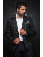 AU NOIR Veston décontracté extensible Leonardo-Noir Indigo
