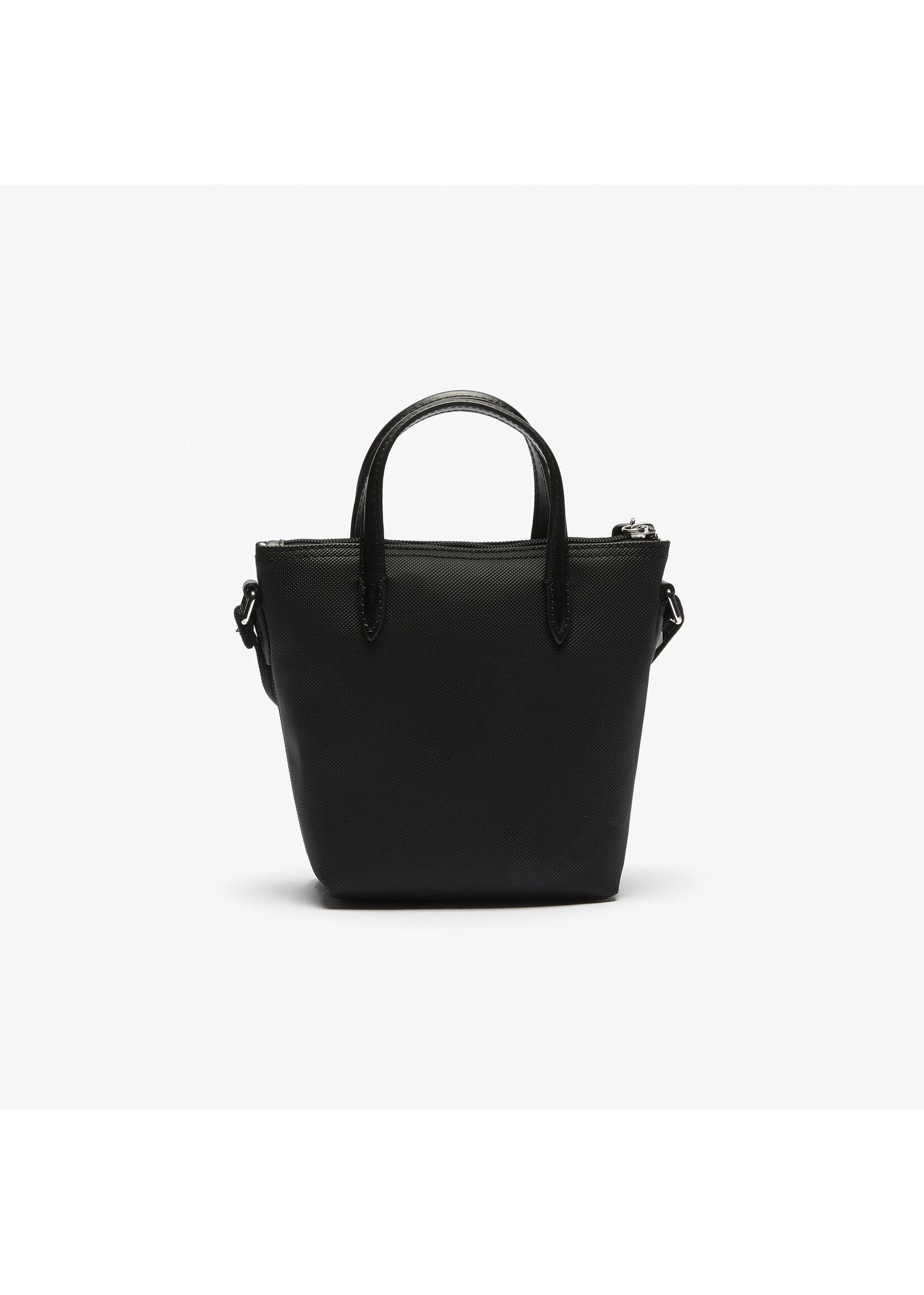 LACOSTE MINI SAC CABAS ZIPPÉ L.12.12 CONCEPT PETIT PIQUÉ UNI-NOIR