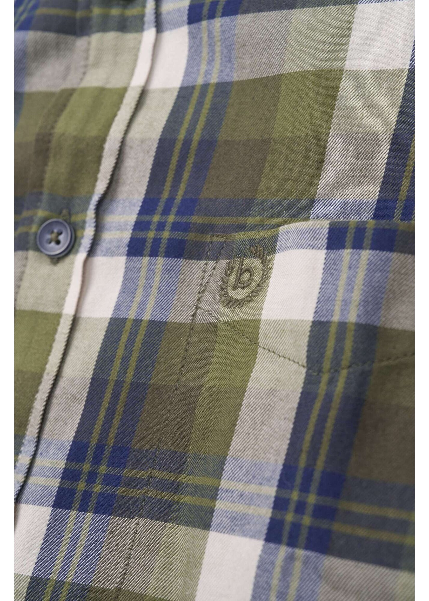 BUGATTI Shirt with button-down collar in olive