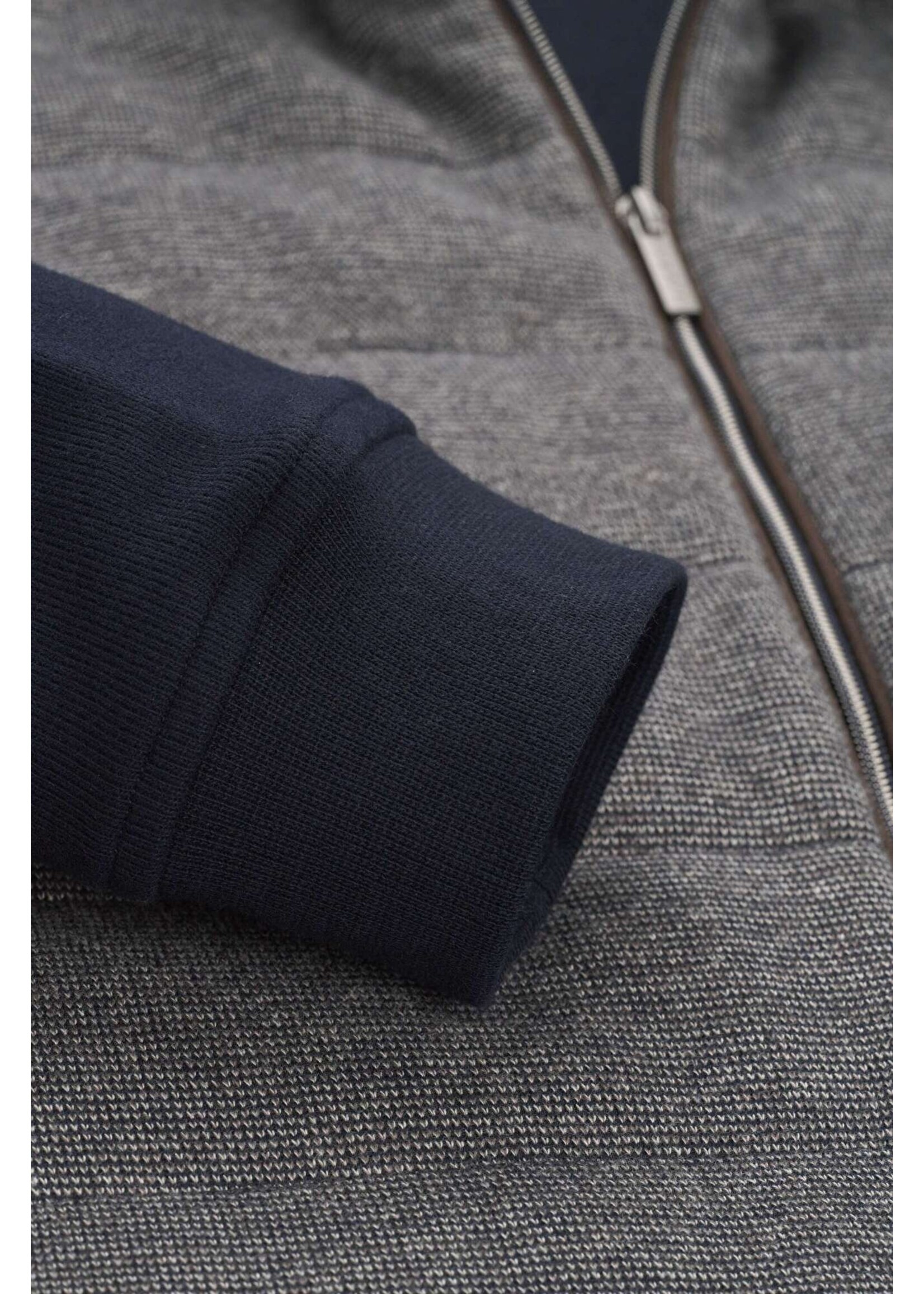 BUGATTI Sweat jacket made from 100% cotton in navy