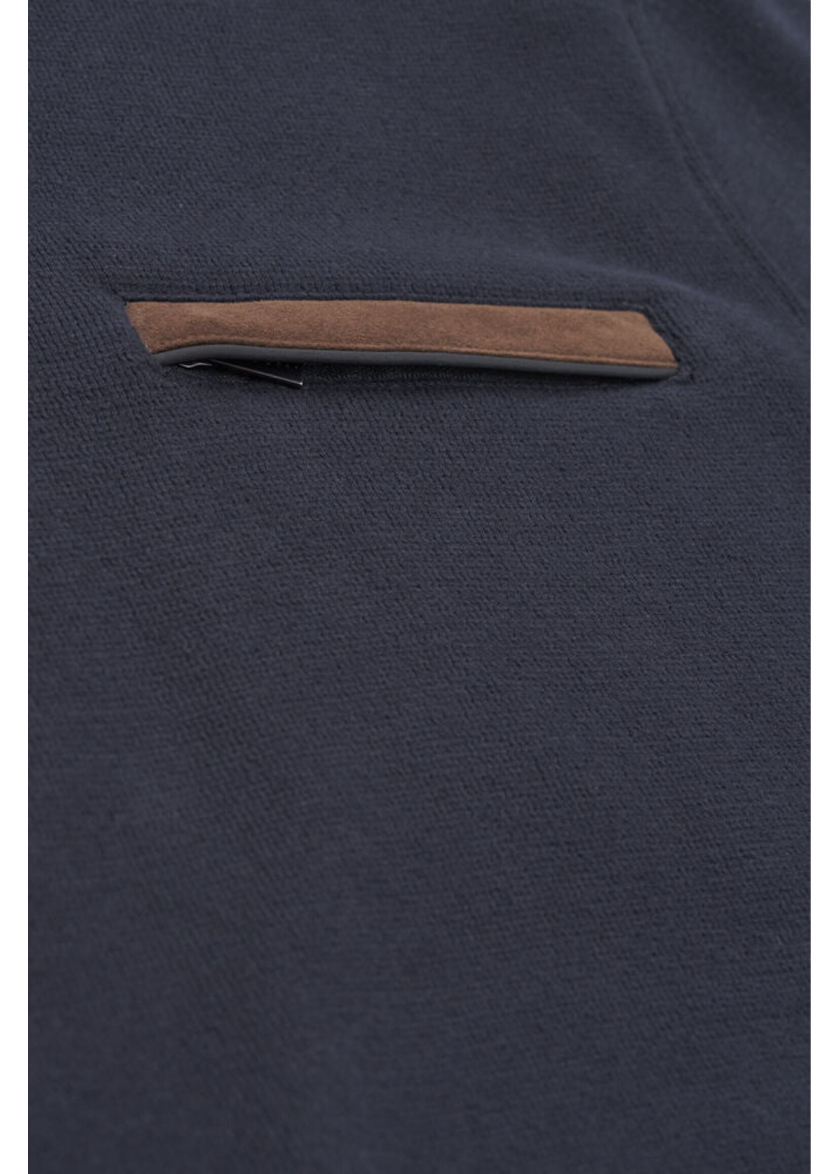 BUGATTI Chandail col montant à glissière 1/4 pour homme-MARINE