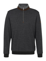 BUGATTI Chandail col montant à demi-glissière pour homme-GRIS FONCÉ