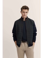 BUGATTI Jacket with blended fabric in navy