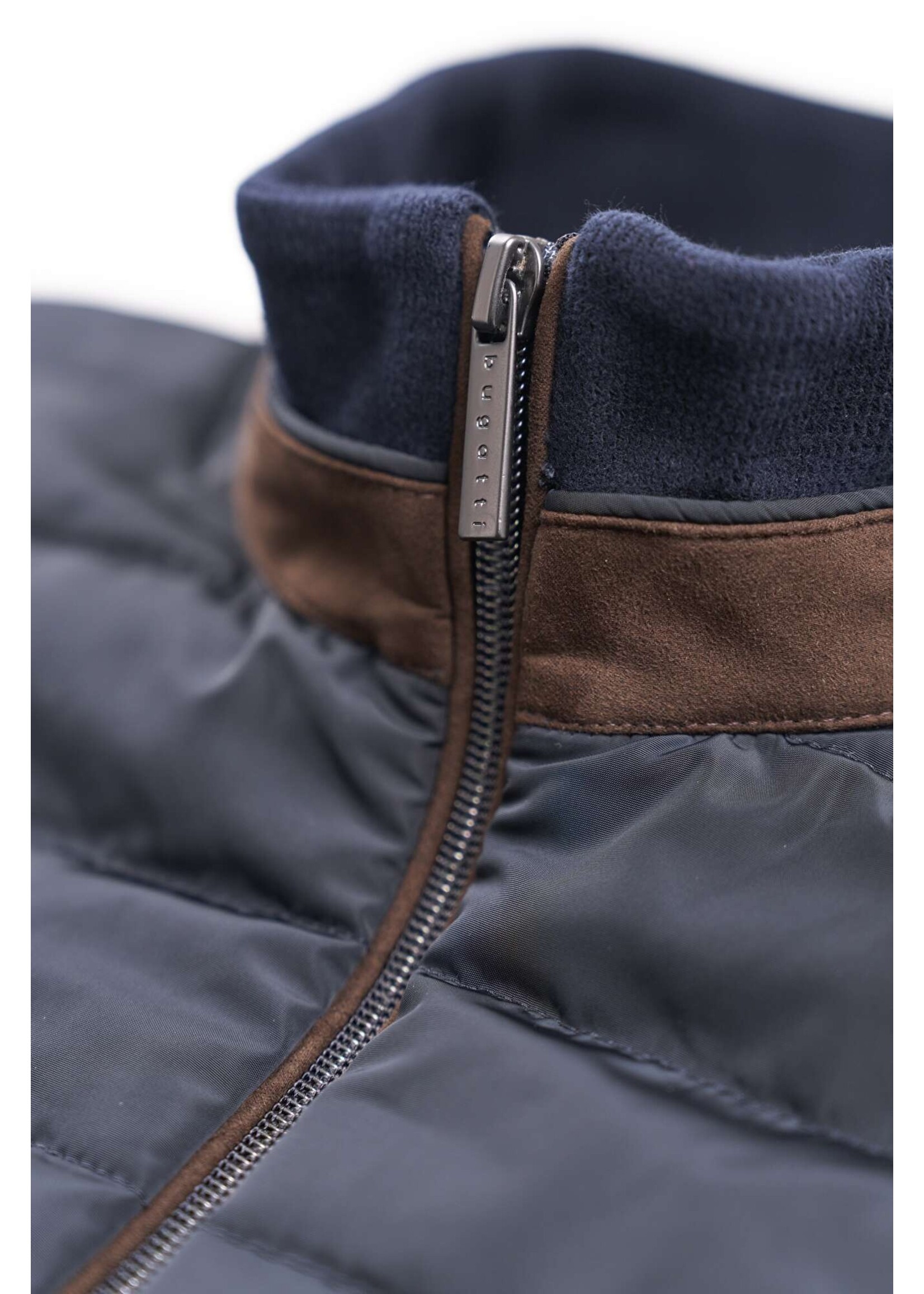 BUGATTI Jacket with blended fabric in navy