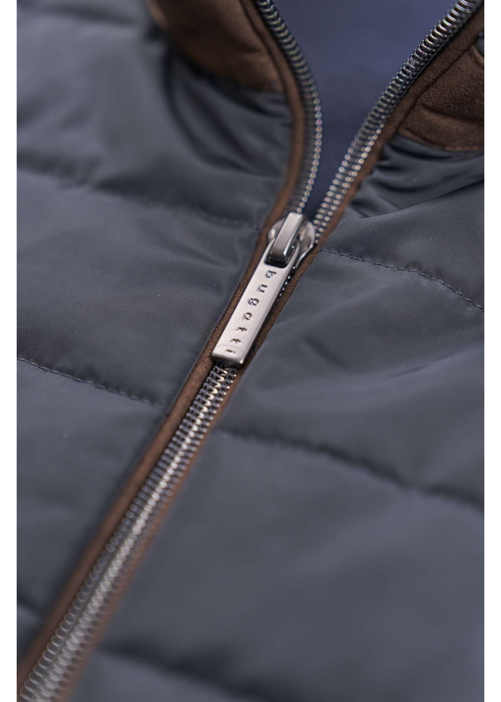 BUGATTI Jacket with blended fabric in navy