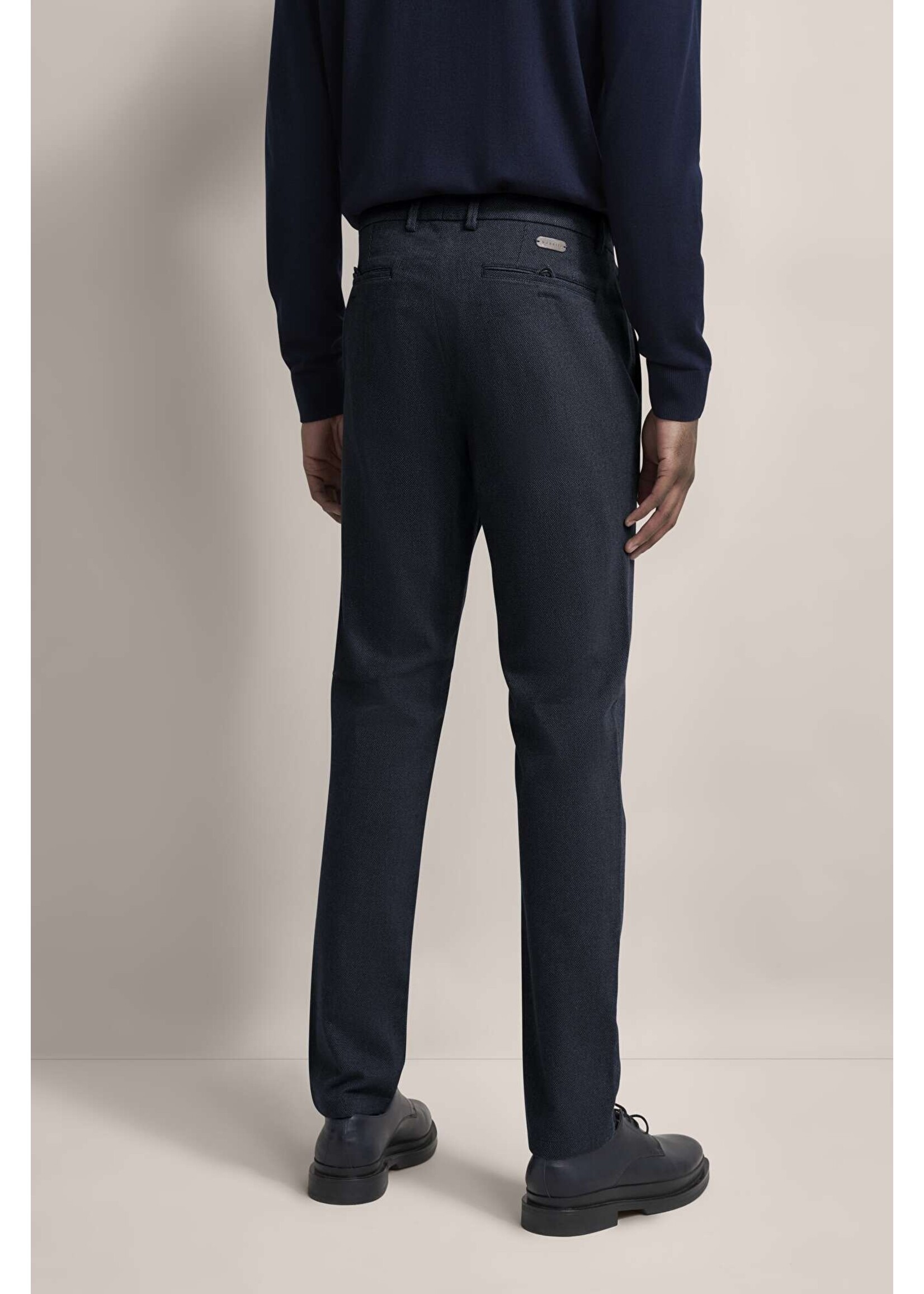 BUGATTI Pantalon importé avec touché cachemire pour homme-INDIGO