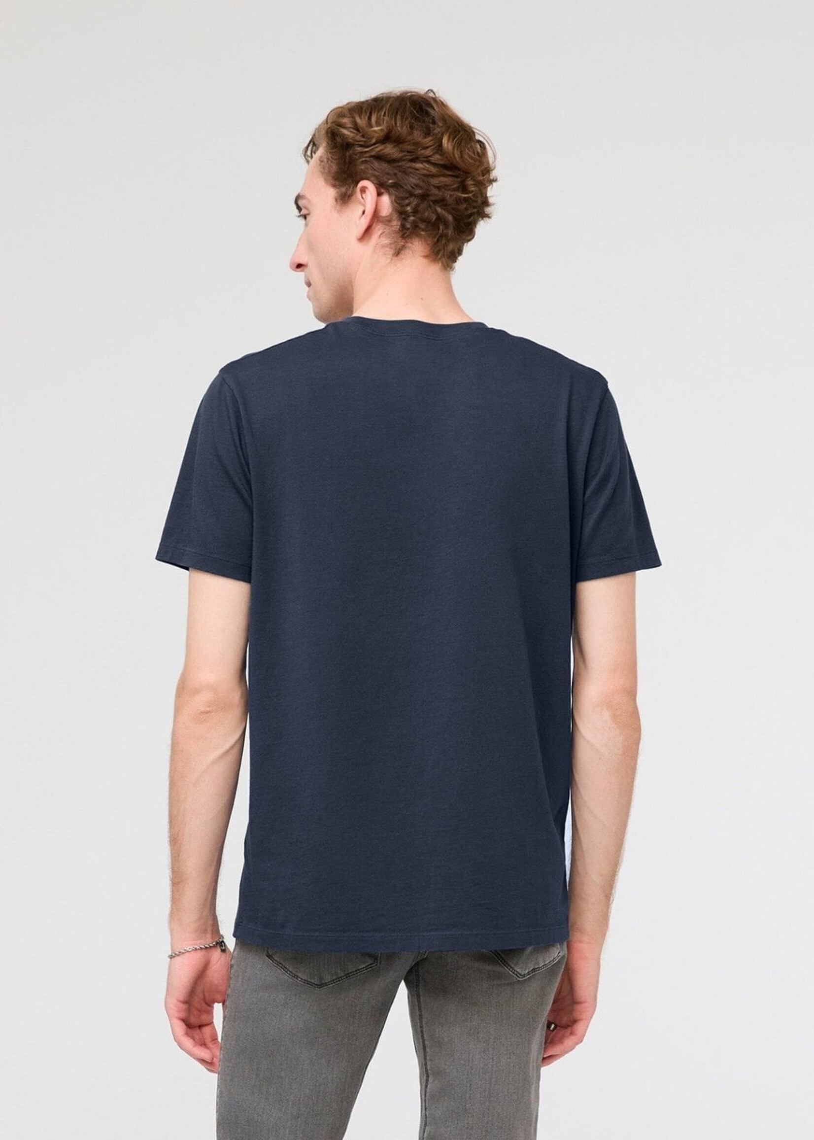 DUER Chandail de base manches courtes col rond PurePima pour homme-Navy