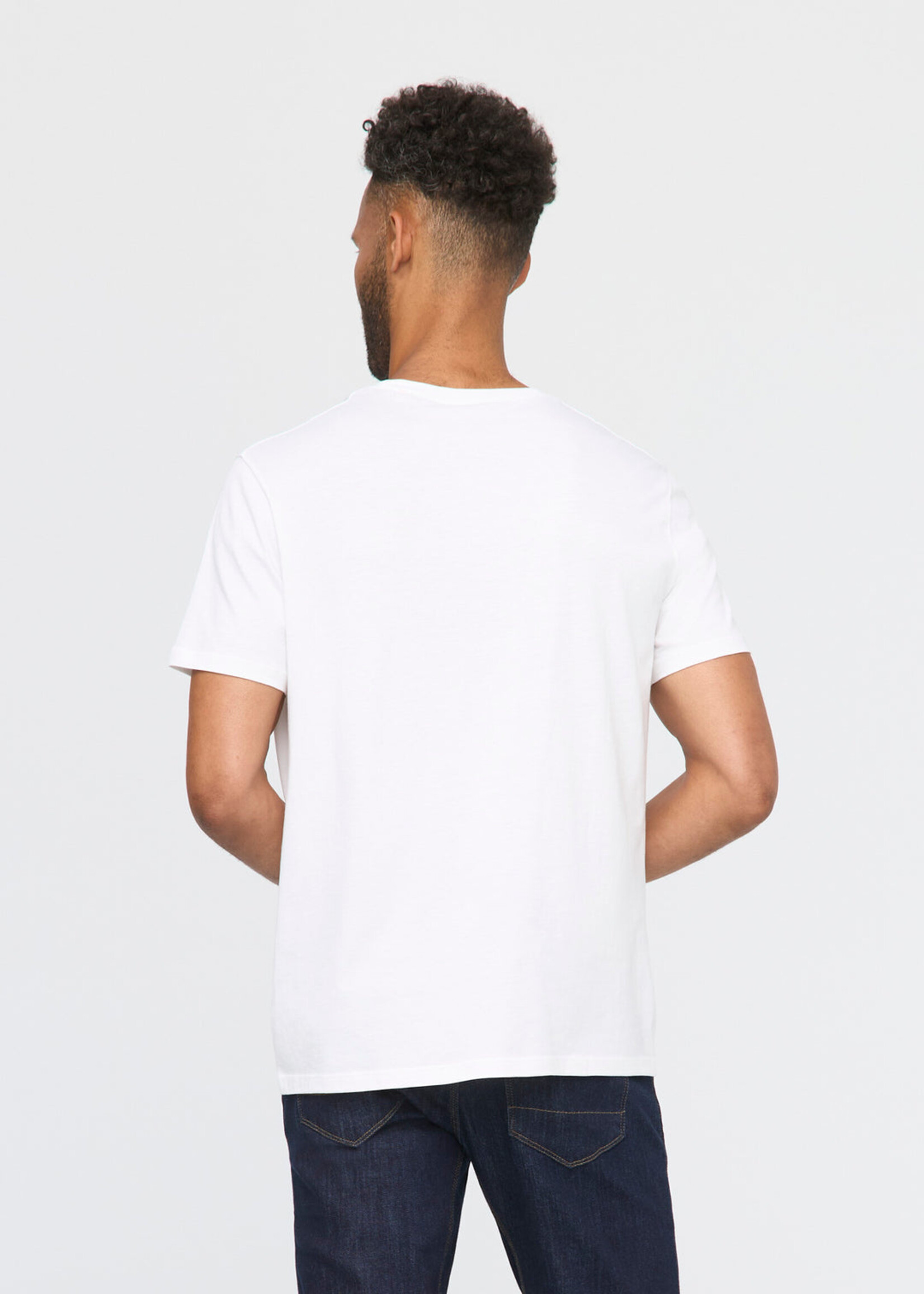 DUER Chandail de base manches courtes col rond PurePima pour homme-Blanc