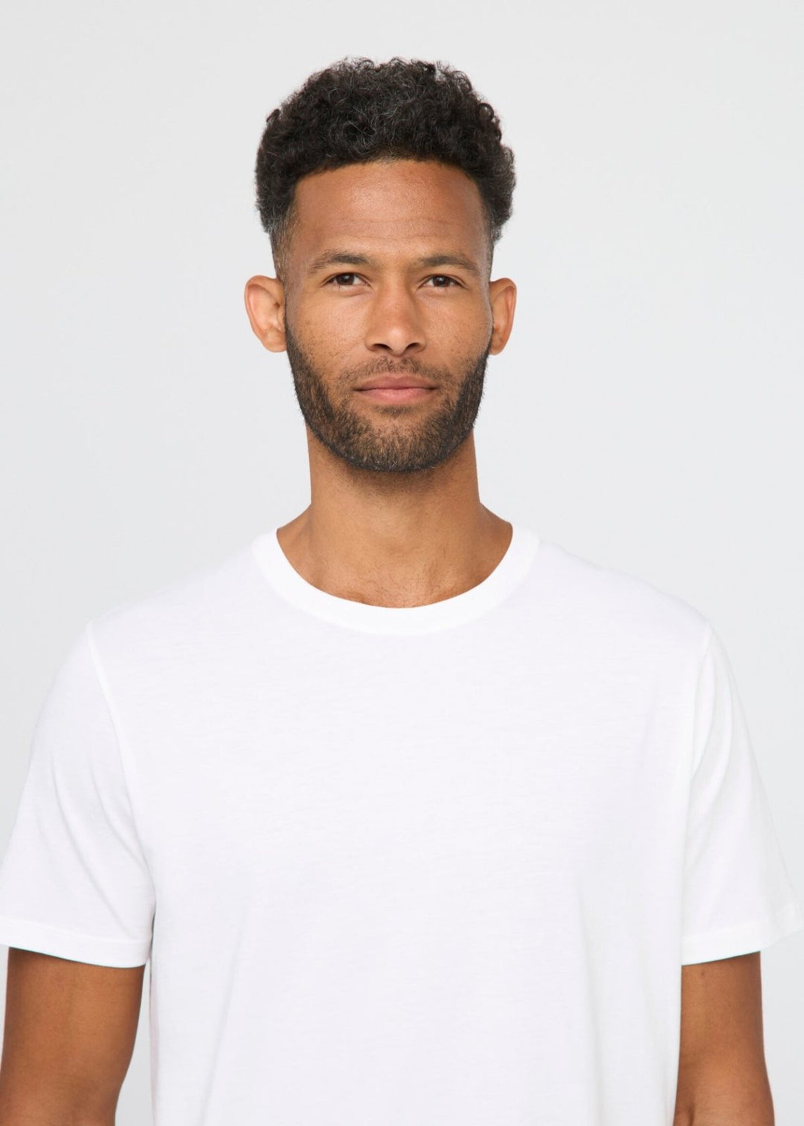 DUER Chandail de base manches courtes col rond PurePima pour homme-Blanc