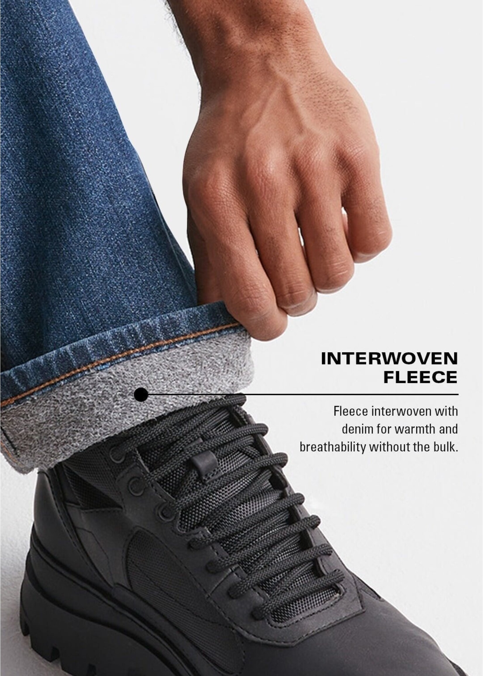 DUER Jeans coupe décontracté fuselée avec doublure feutrée - 2 couleurs disponibles